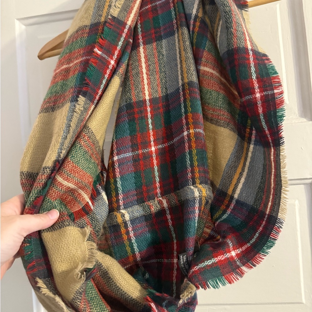 Plaid Infinity Scarf - Picture 2 of 3